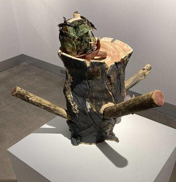 Sculpture of a tree stump